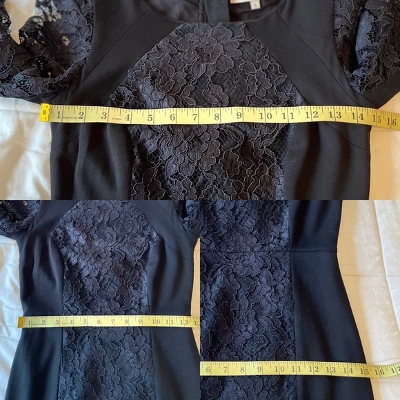 TIBI NYC Chantal Lace Dress 0 Black - Picture 12 of 14